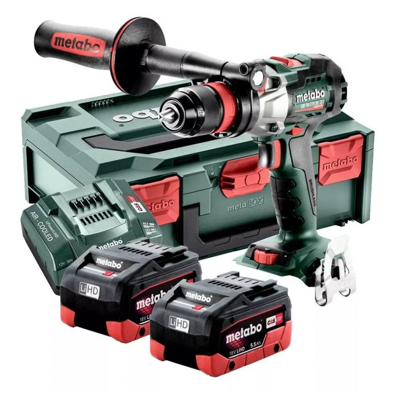 Metabo SB 18 LTX BL Q I Aku příklepová vrtačka, 2x5,5Ah/18V