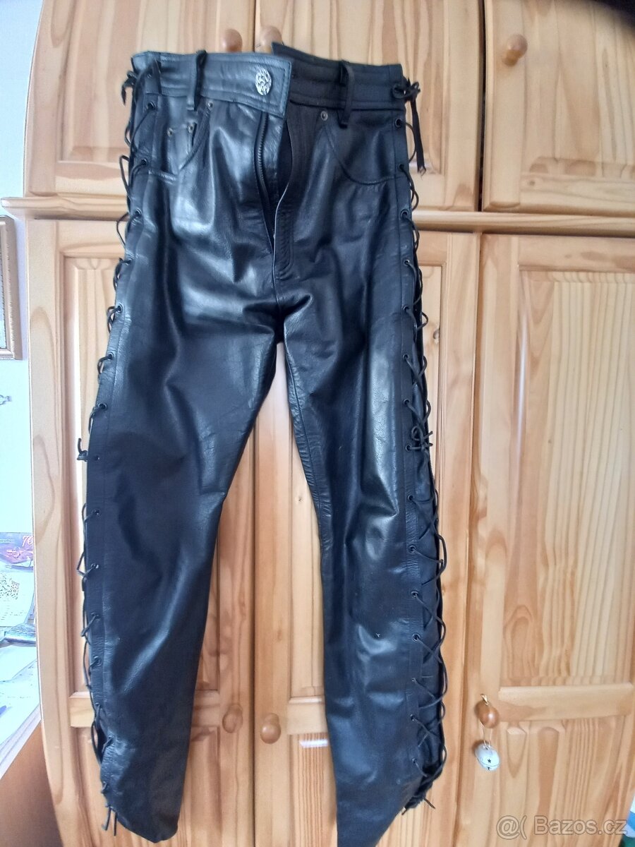 moto kožené dámské kalhoty