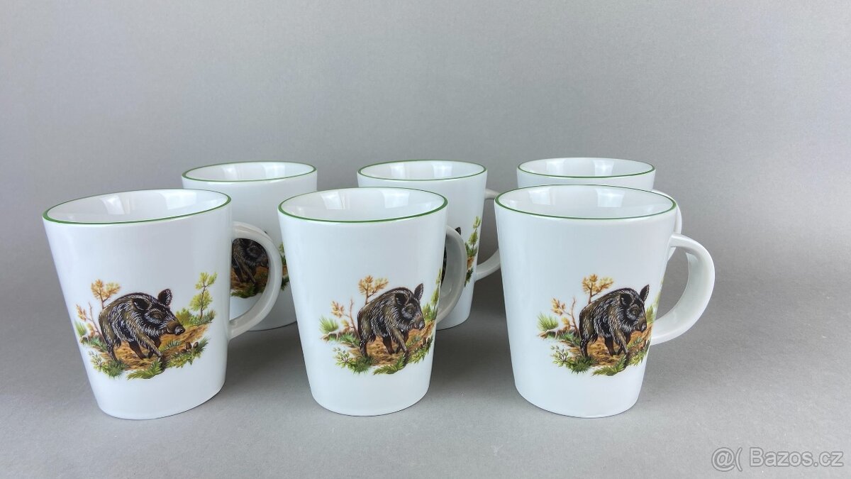 Sada myslivecké hrnky 6ks, NOVÉ Moritz Zdekauer