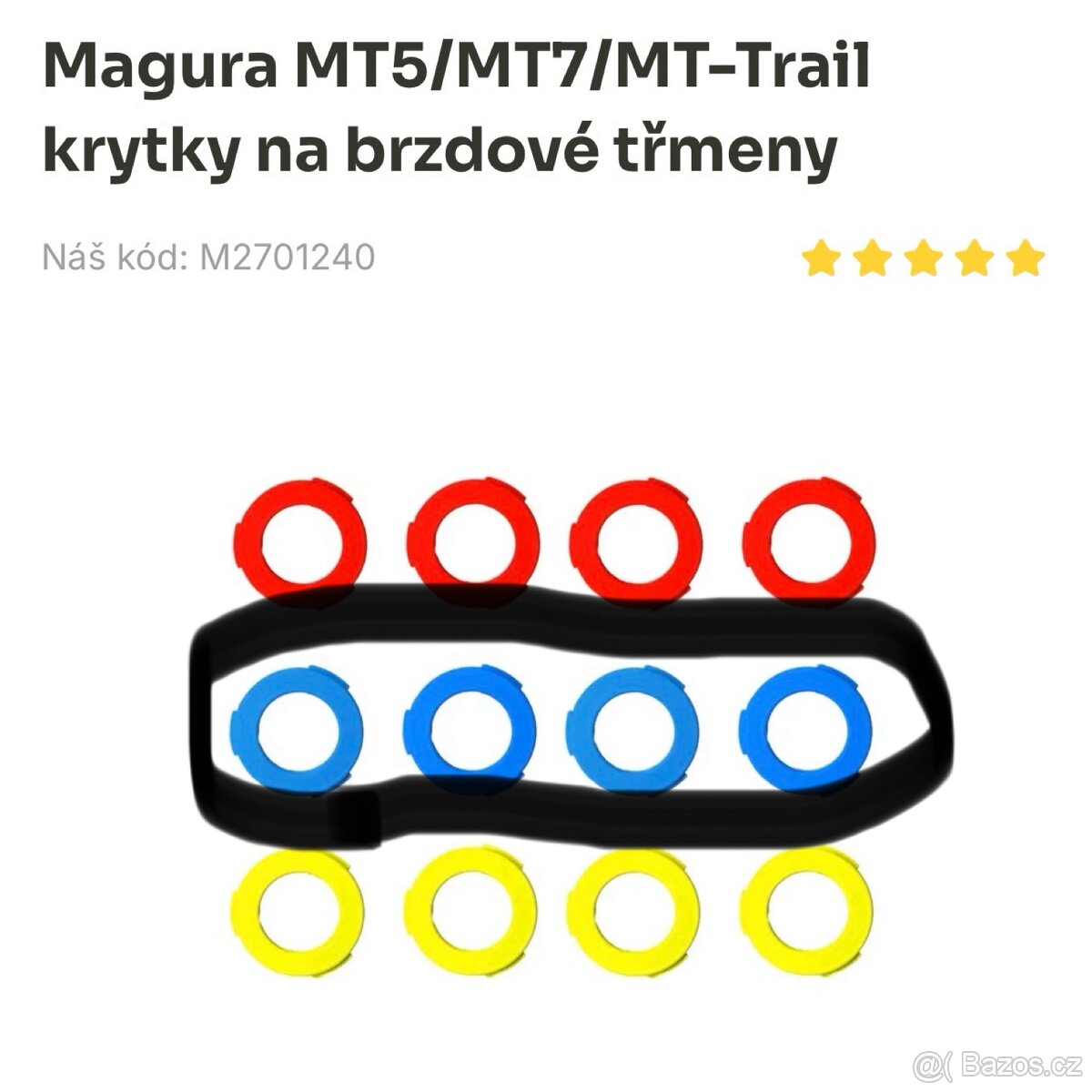 Magura brzdové krytky MT5 MT7 MT-Trail modré / color rings
