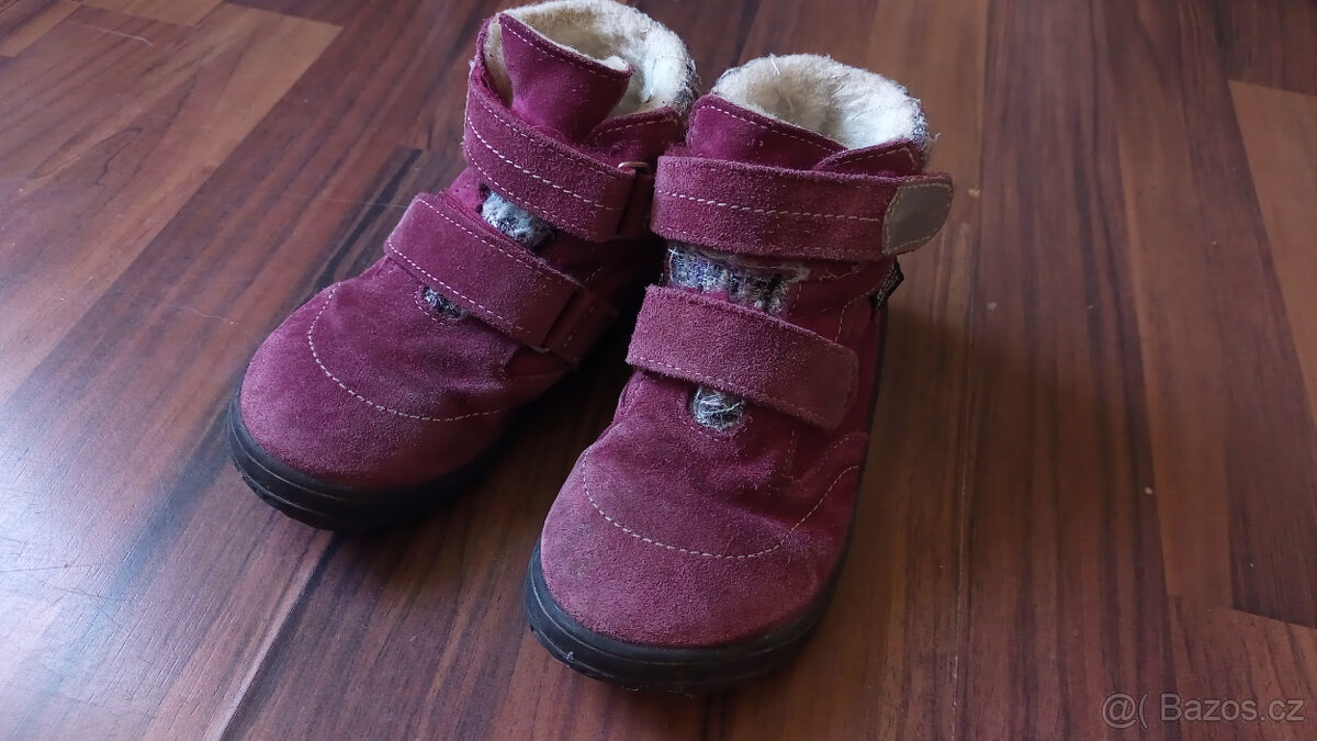 Kožené zimní barefoot boty Jonap vel. 29