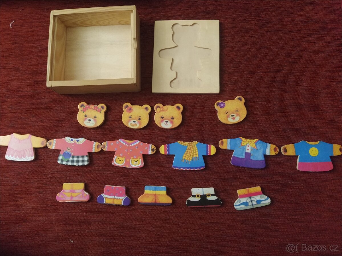 Oblékací puzzle medvědi 14 ks