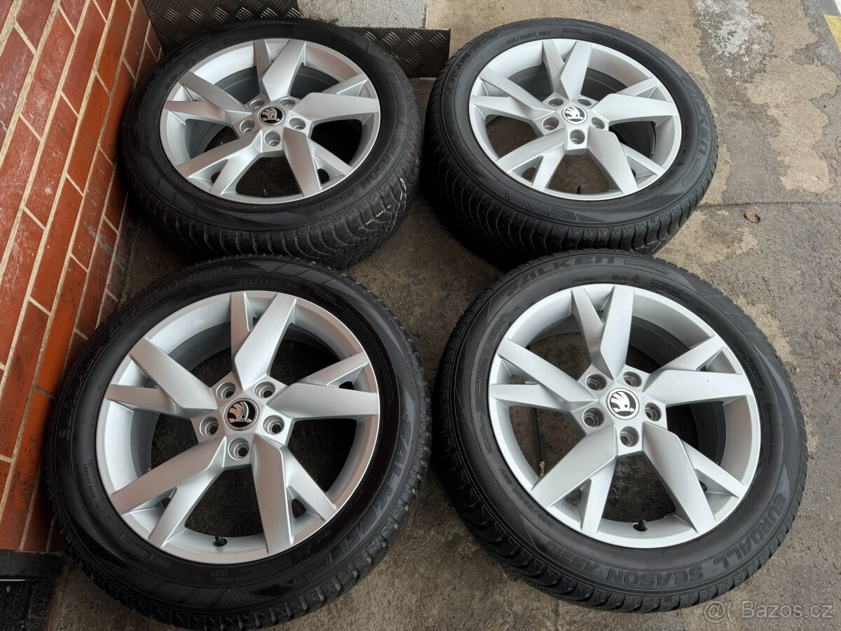 Alu 17" 5x112 , škoda " LYRA " pneu 80% O4 , Pěkné