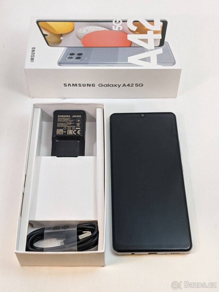 NOVY Samsung Galaxy A42 5G 4/128gb silver. Záruka 6 měsíců.