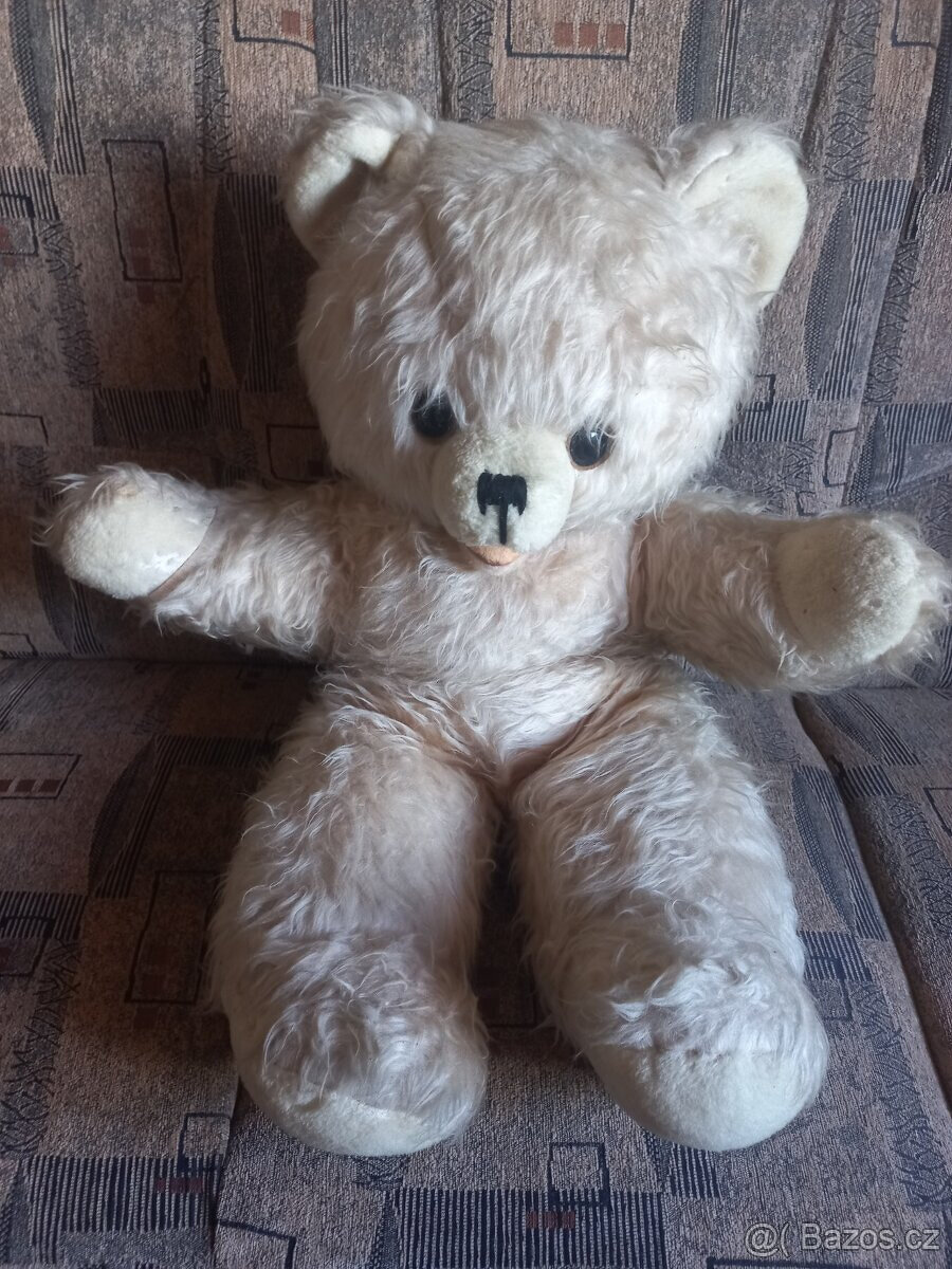 Velký retro plyšový medvěd, mládě gorily Hamiro