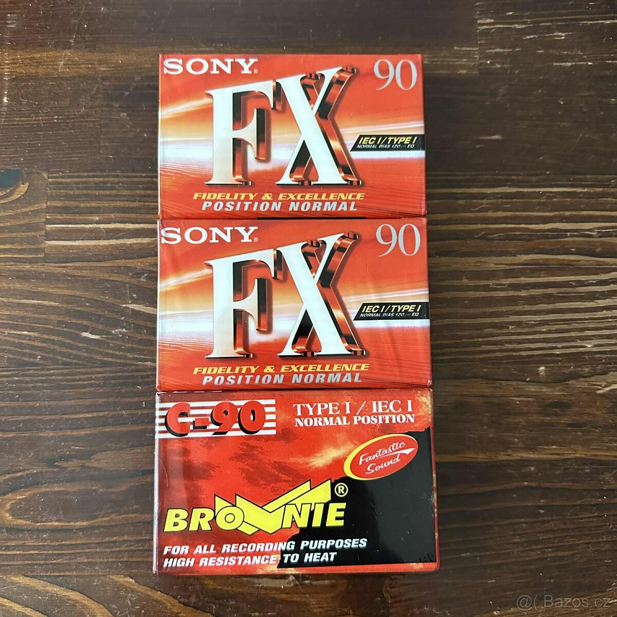 Prodám 3x novou nerozbalenou audiokazetu MC 90 min – vintage