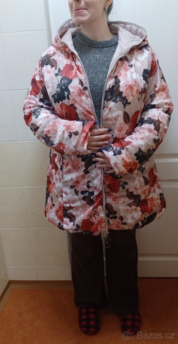 Oboustranná starorůžová bunda 46