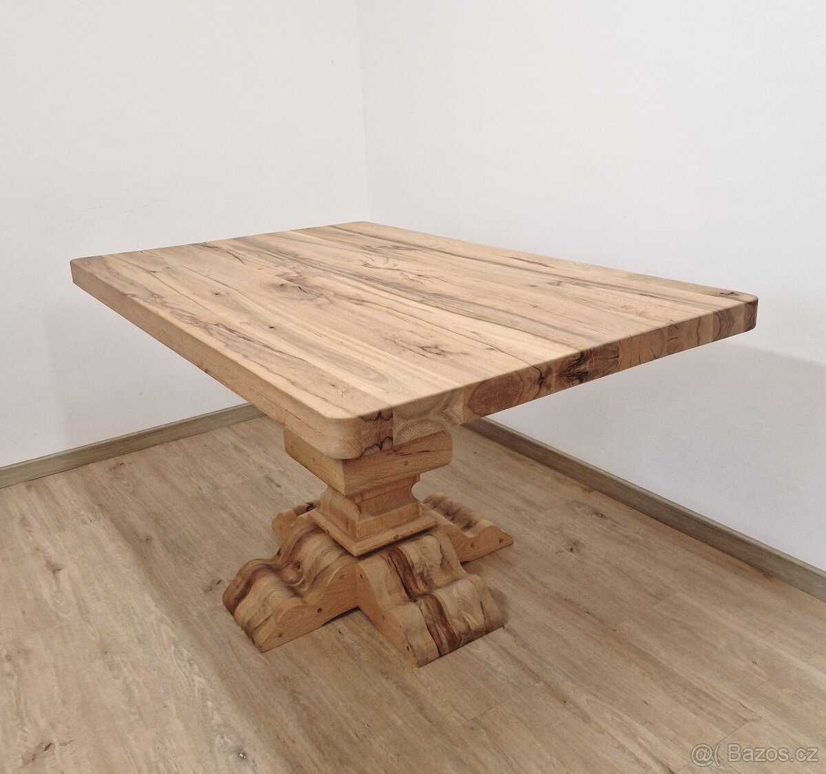 Nový jídelní stůl drásaný dub masiv 90x140 cm