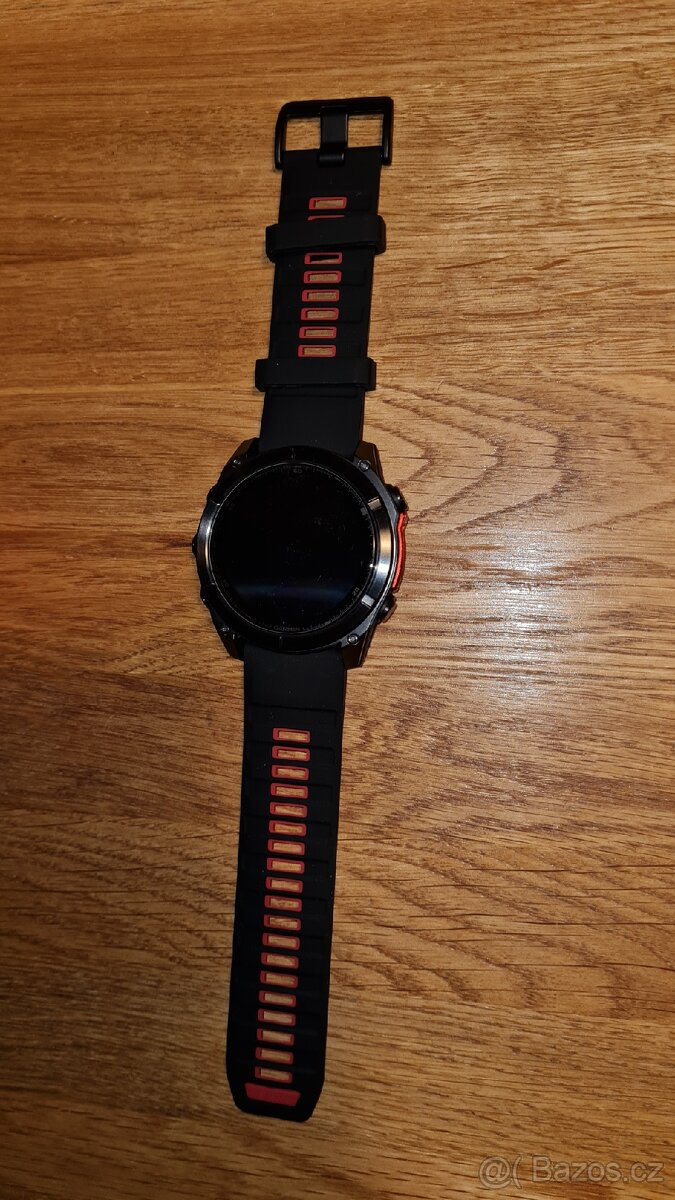 Fenix 8, 6x, 7x, tah, řemínek, pásek 26mm černo/červený