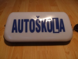 Transparent Autoškola , magnetický , svítící , 12 V
