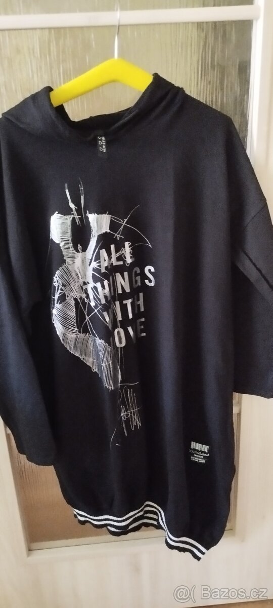 Dámská dlouhá mikina xl-xxl s kapucí