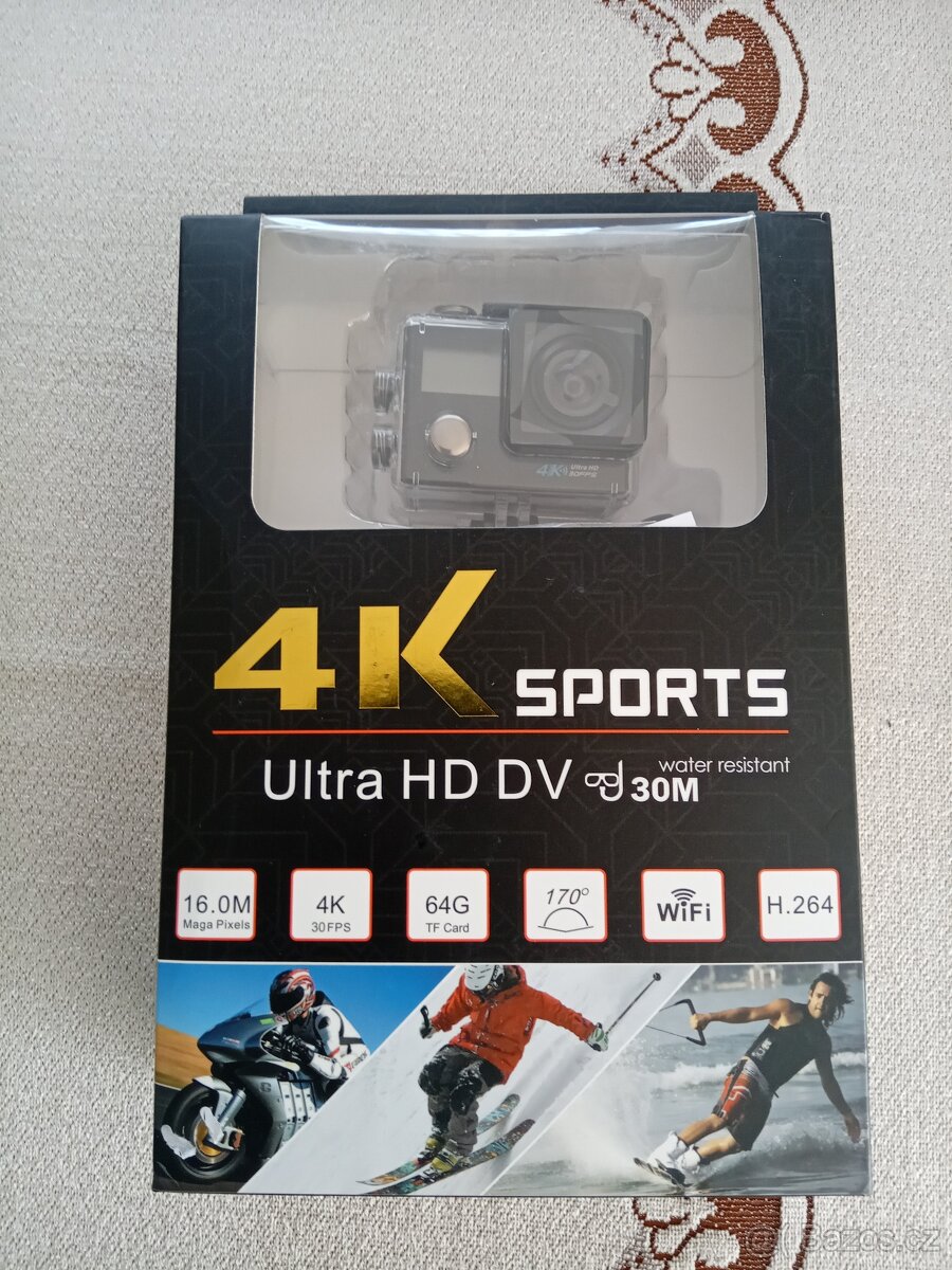 AKČNÍ KAMERA 4K ULTRA HD s podporou WIFI NOVÁ NEZOZBALENÁ
