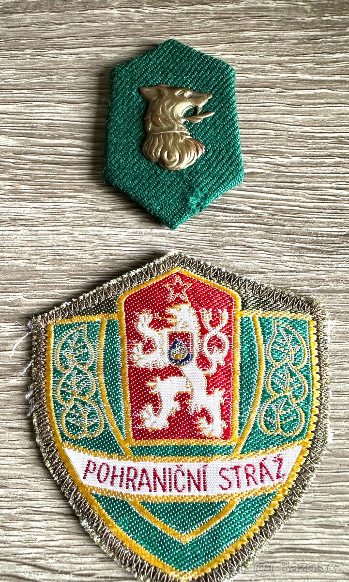 pohraniční stráž nášivka a límcovk originál
