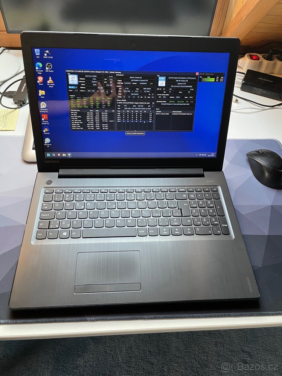 Notebook Lenovo Ideapad / i3 / 12 GB RAM / SSD / Windows 11