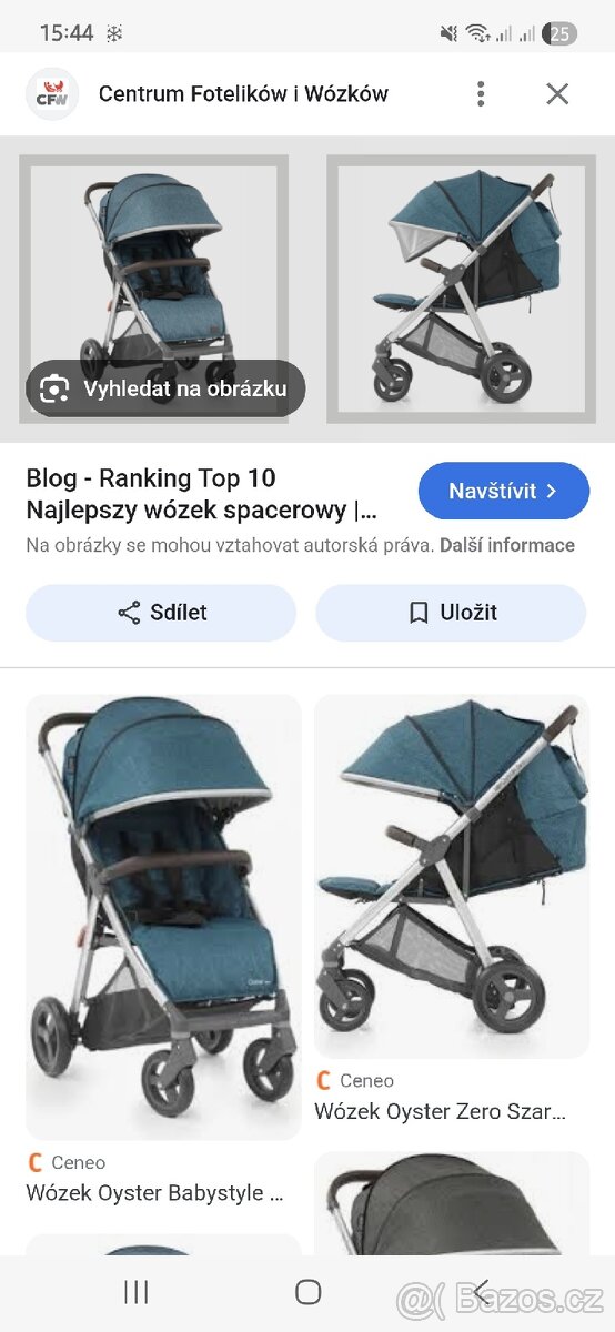 Sportovni kocar oyster zero