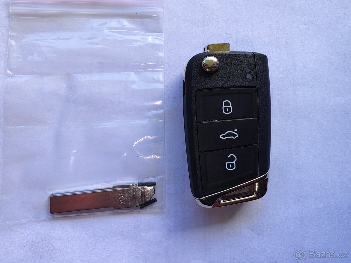 Klíč originální VW OEM pro Golf 7 VII, Polo, Tiguan, Jetta