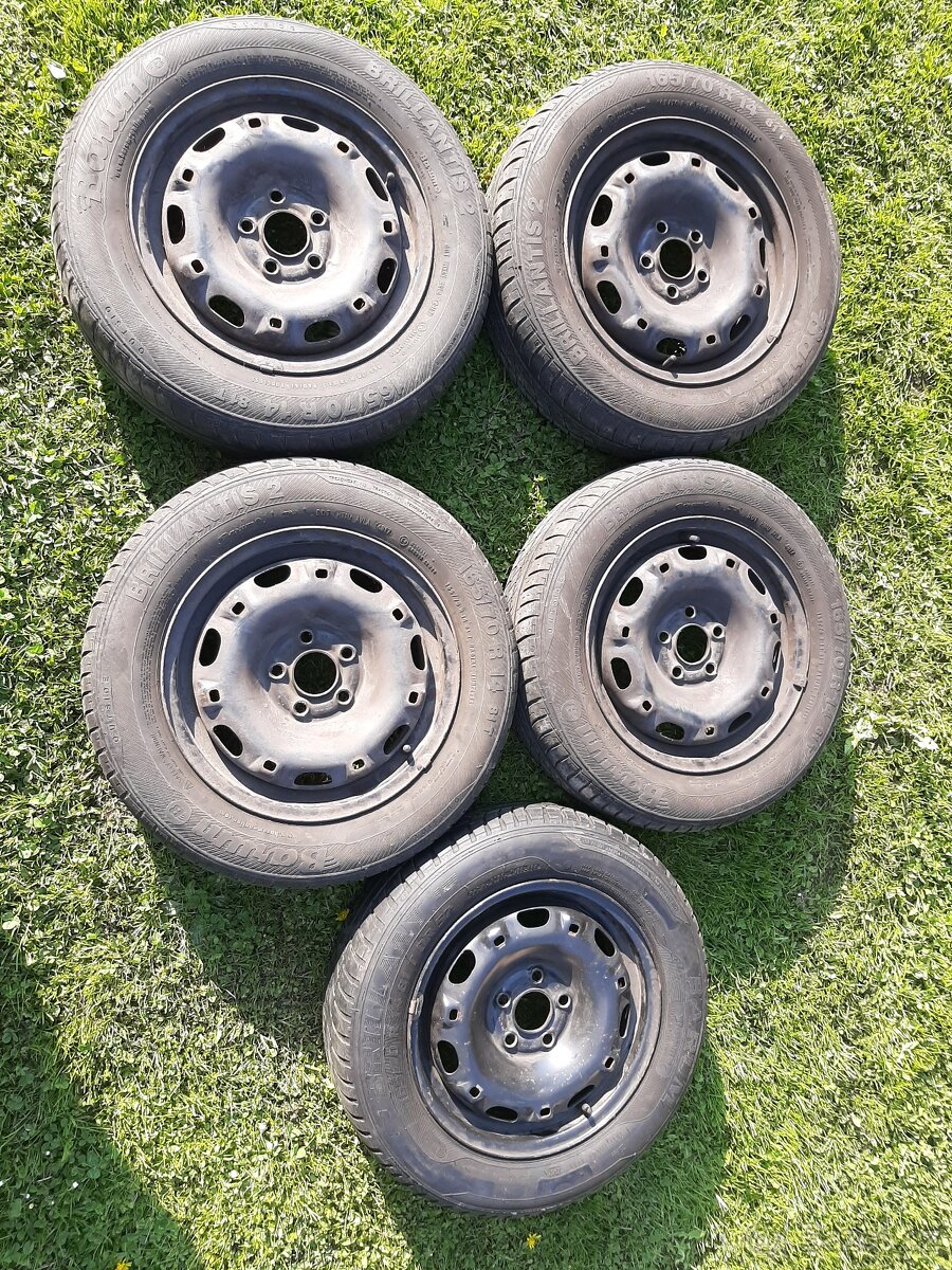 Letní pneu s disky Škoda Fabia 1 165/70 R14