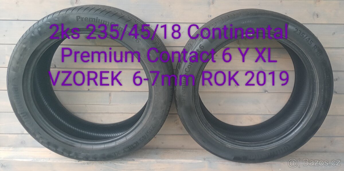 2ks Letní pneumatiy 235/45/18 Continental Premium Contact 6,