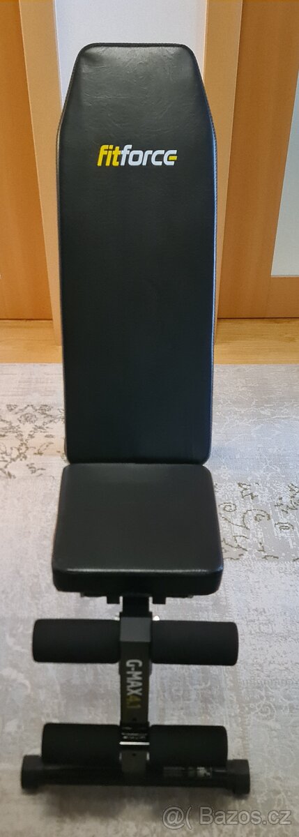 Posilovací lavice Fitforce G-MAX4.1 a jednoruční činky