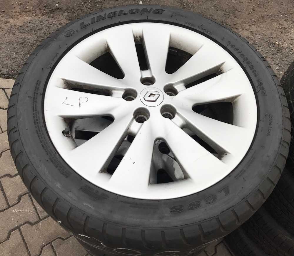 Sada alu originál RENAULT 7.5x18" 5x108x60 ET50 a Linglong