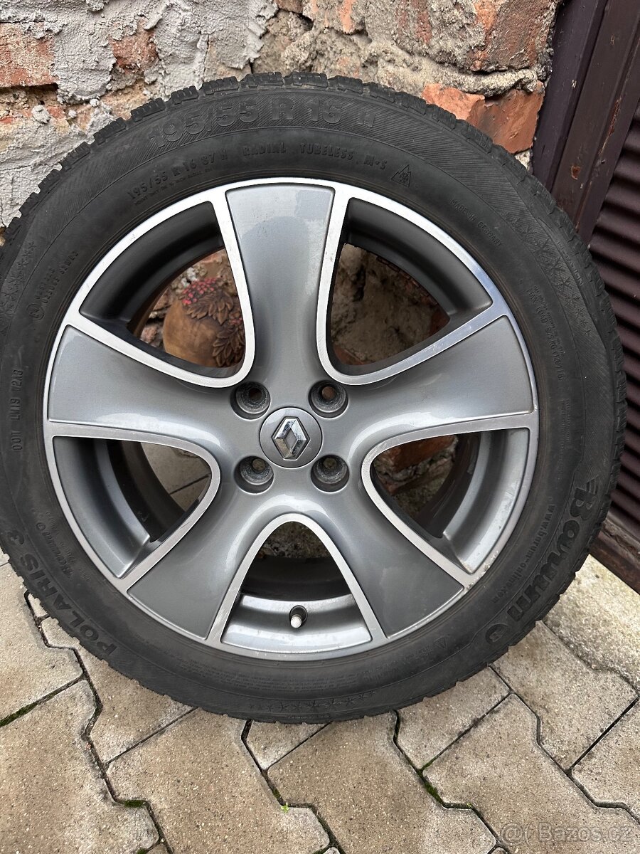 Alu na Renault Clio + stará zimní pneu 195/55 r16.