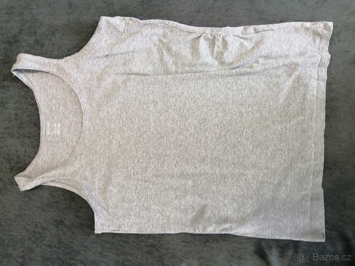 Těhotenské tílko 2 kusy šedé a černé