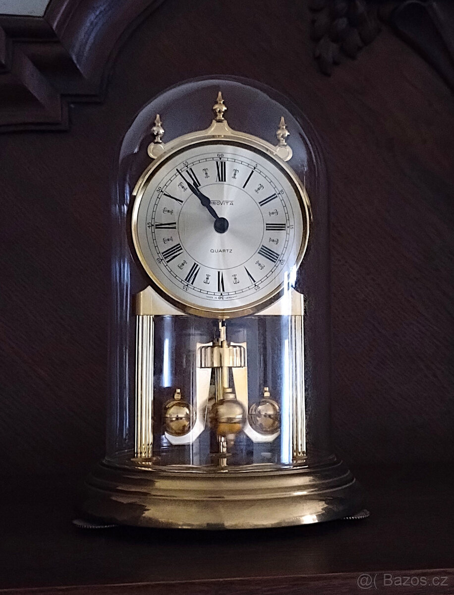 funkční hrající stolní hodiny Quartz Provita, tzv. ročky