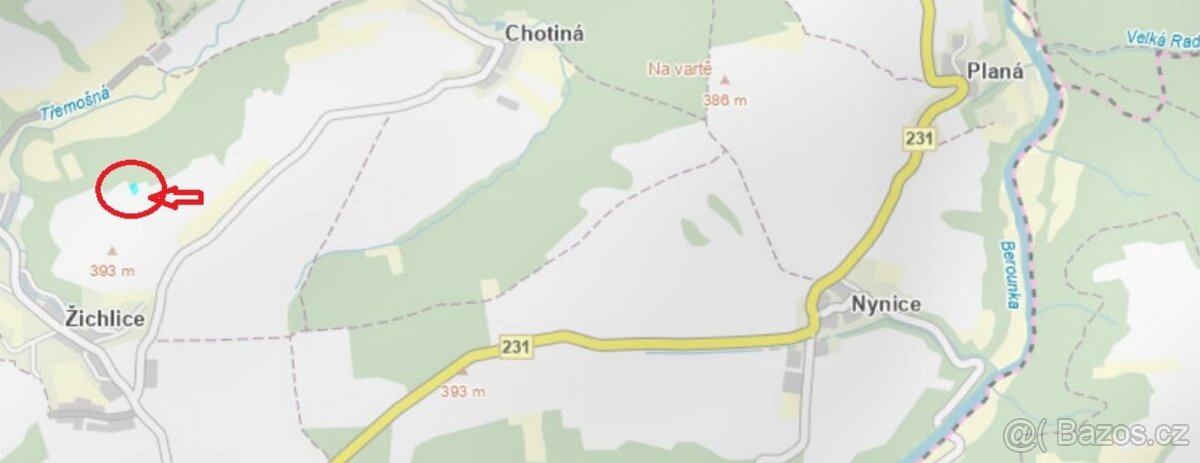 Prodám pozemky v k.ú. Žichlice u Hromnic