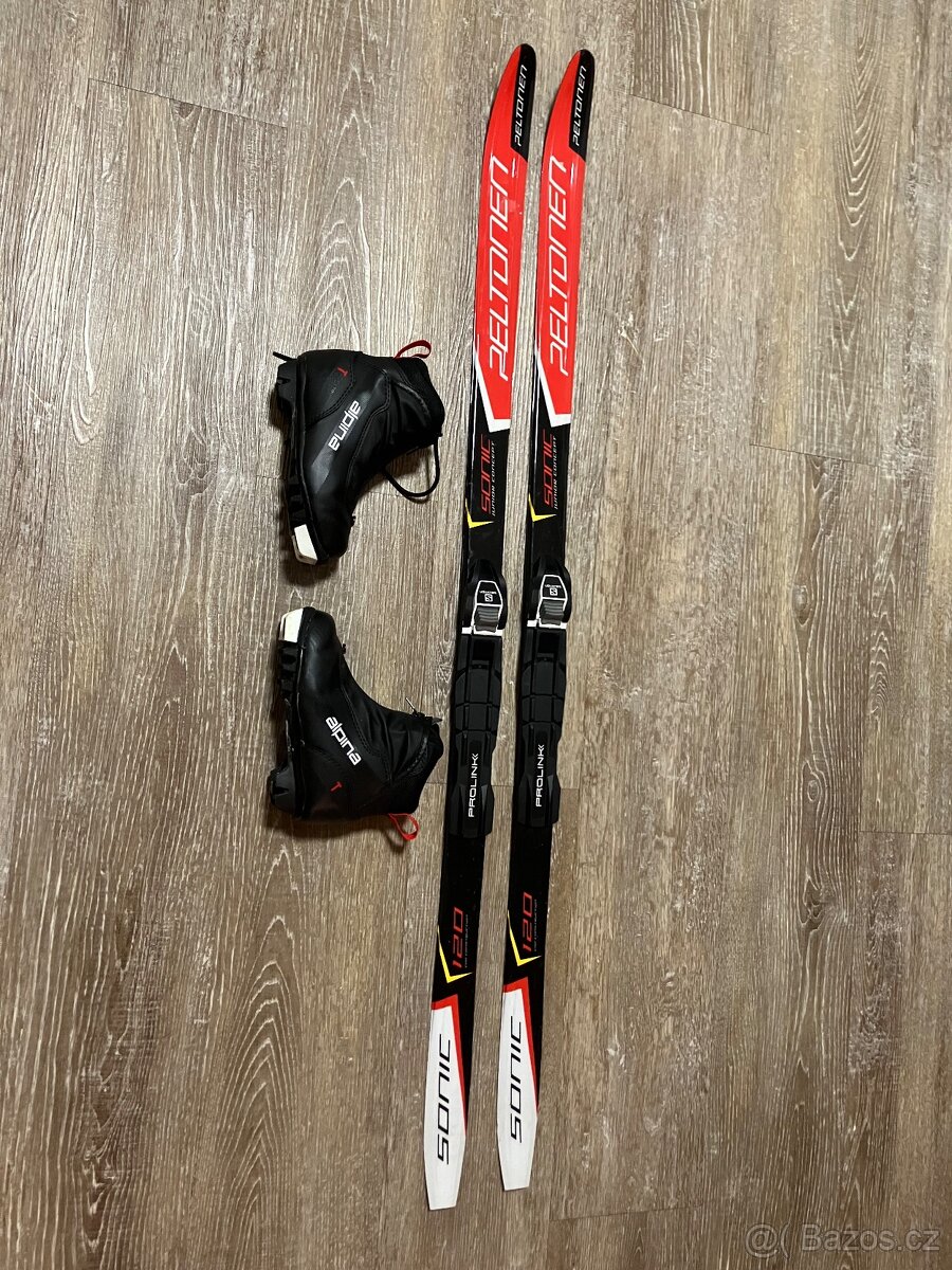 Dětské běžky Peltonen + boty Alpina T5 JR