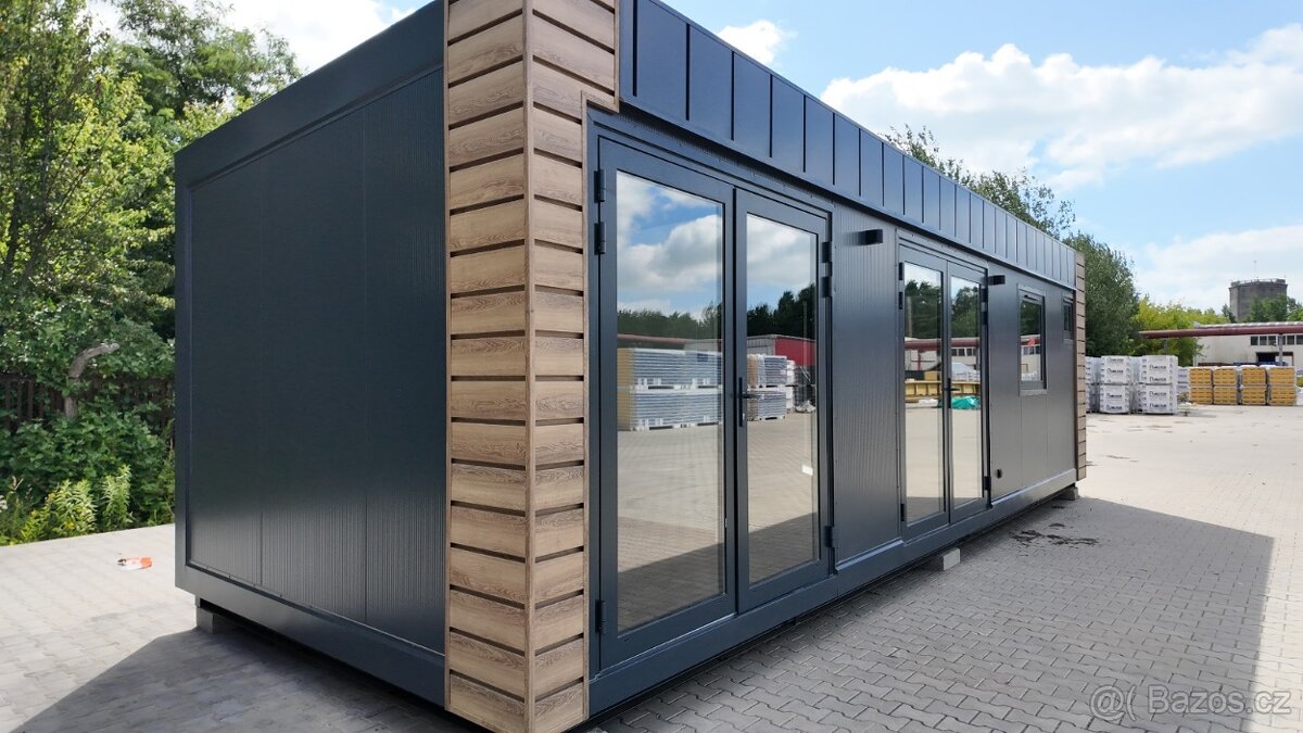 tiny house, kontejner 9×3 m – kancelář, obchod, bydlení
