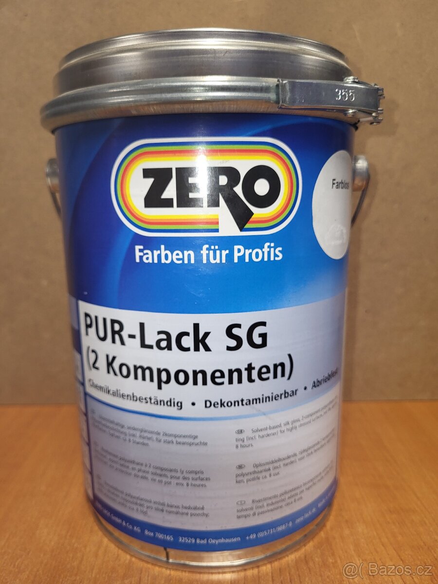 Vodou ředitelný dvousložkový polyuretanový lak ZERO - 2,5l