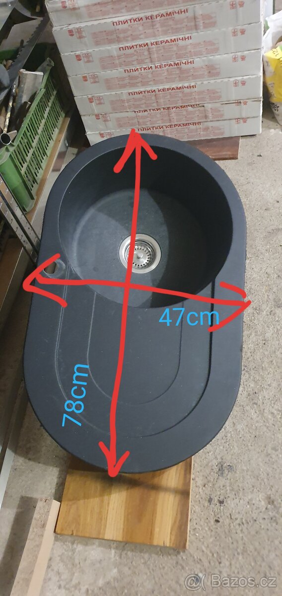 granitový dřez+ baterie