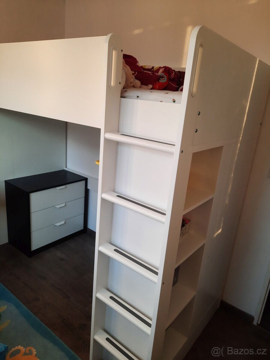 IKEA Stuva Postel s pracovním prostorem, stolem Patrovka
