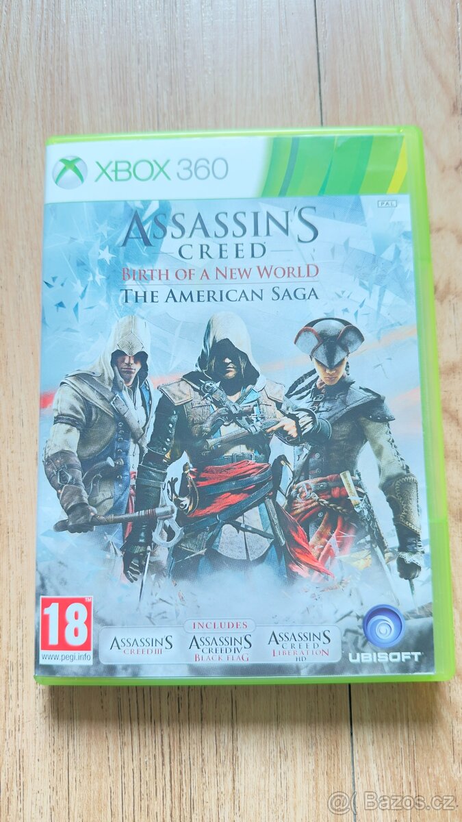 Prodám na xbox 4 x 360 hru Assasins Creed The American Saga