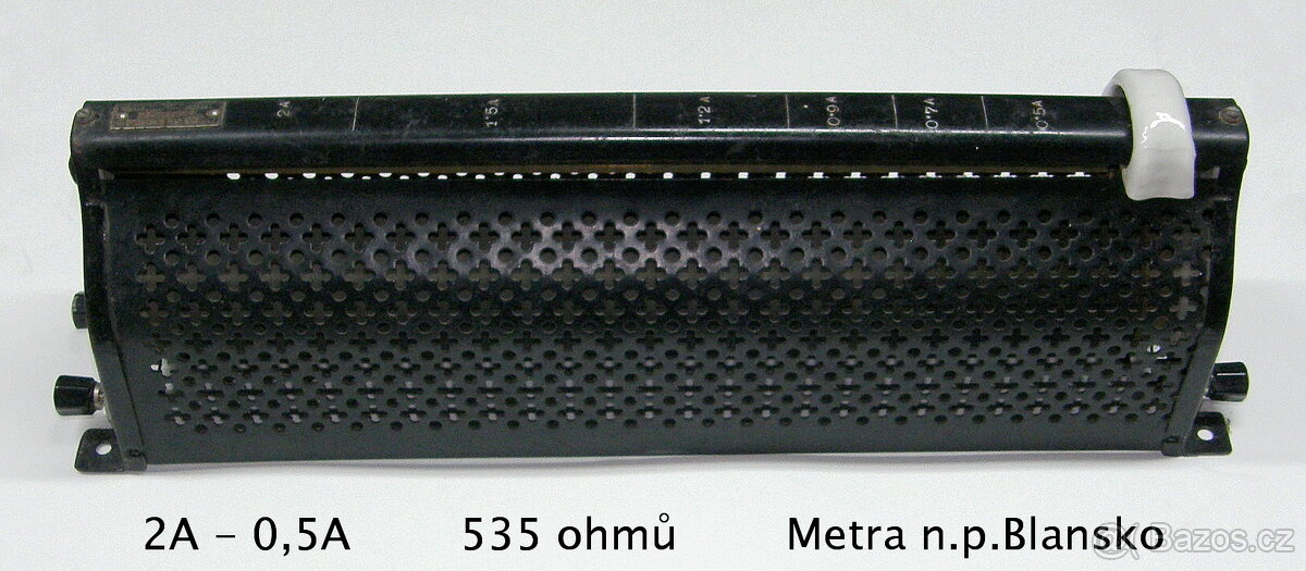 Reostat Metra n.p.Blansko 0,5A-2A 535 Ohm
