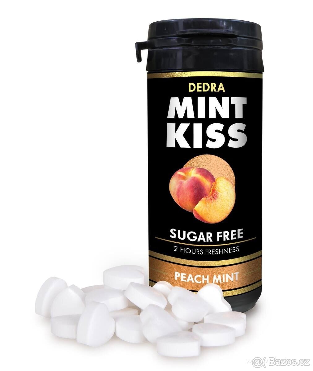 Mátové osvěžující pastilky bez cukru MINT KISS