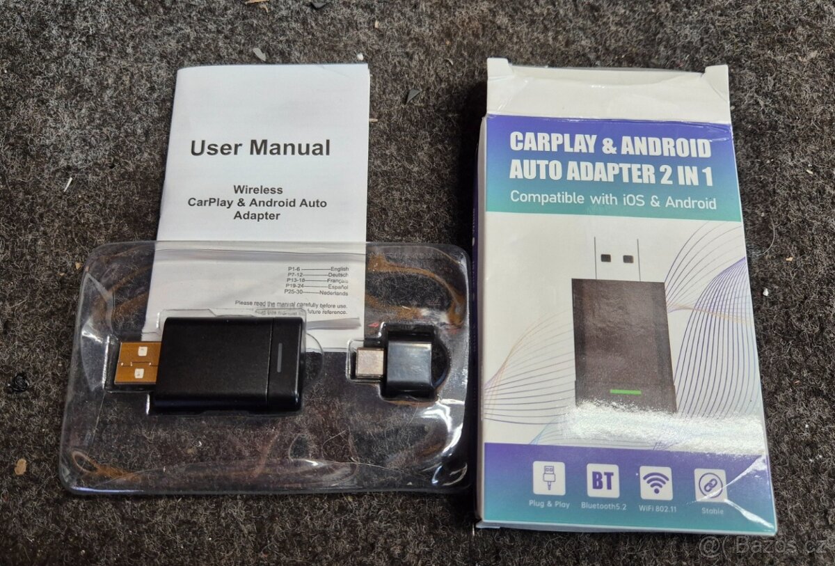 Adapter pro bezdrátový Android auto, Carplay