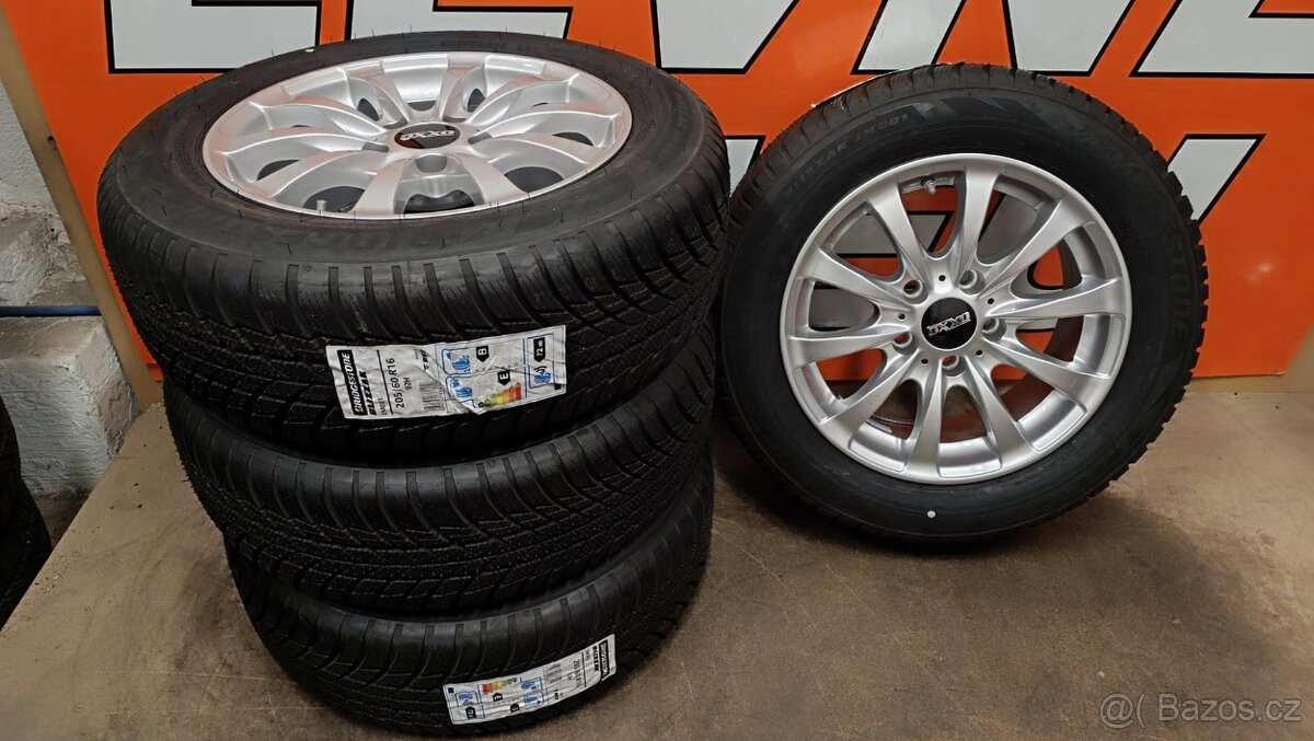 ALU kola OXXO 5x120 zimní pneu 205/60/16 NOVÁ SADA