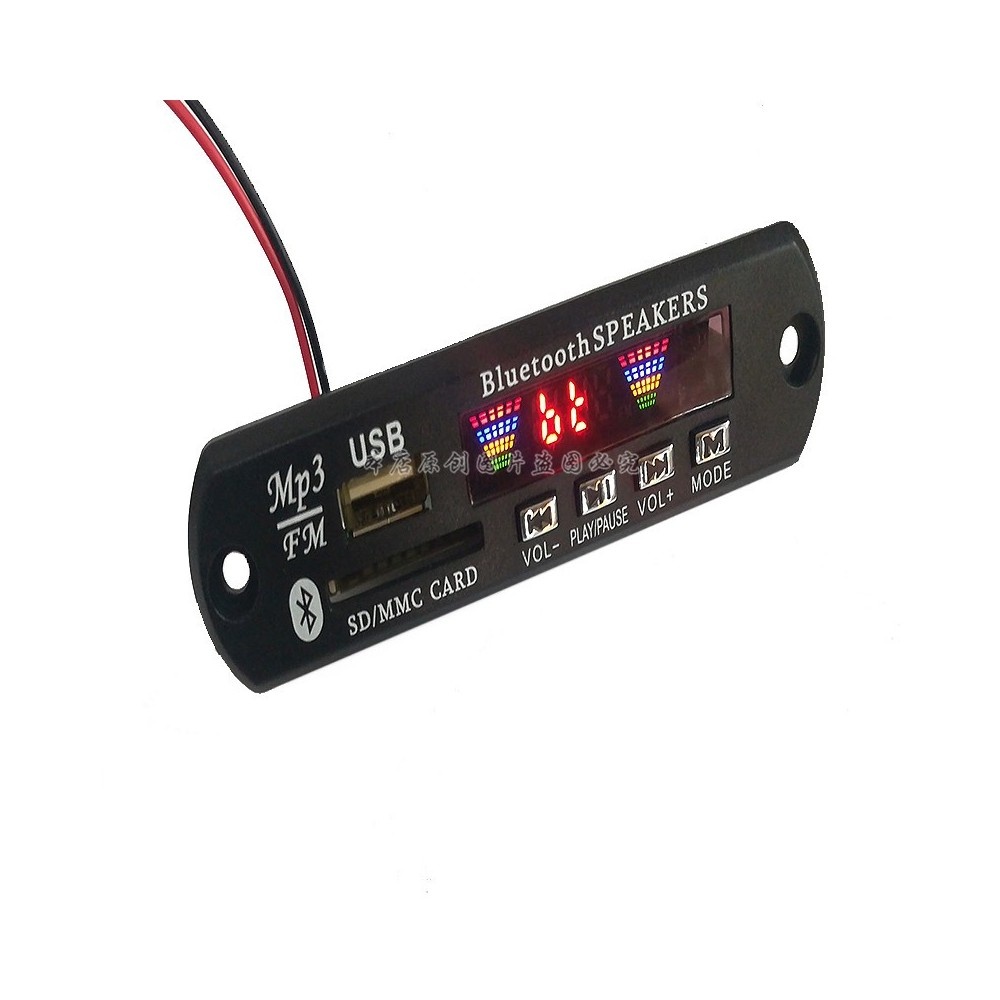 MP3 set 02D black s ovladaním , BT, MIC, SD BT, zesilovač