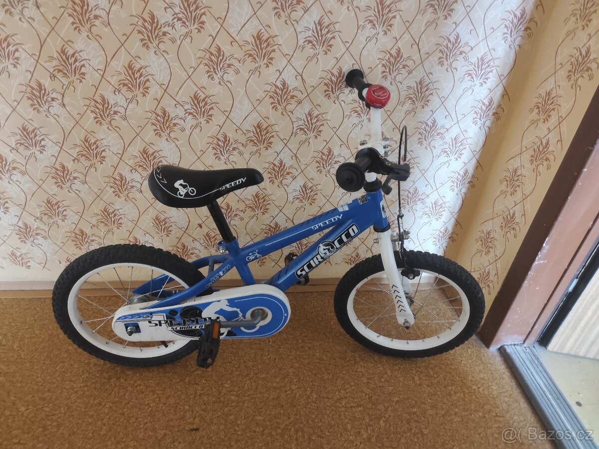 Modré dětské kolo Scirocco Speedy 16" – po servisu