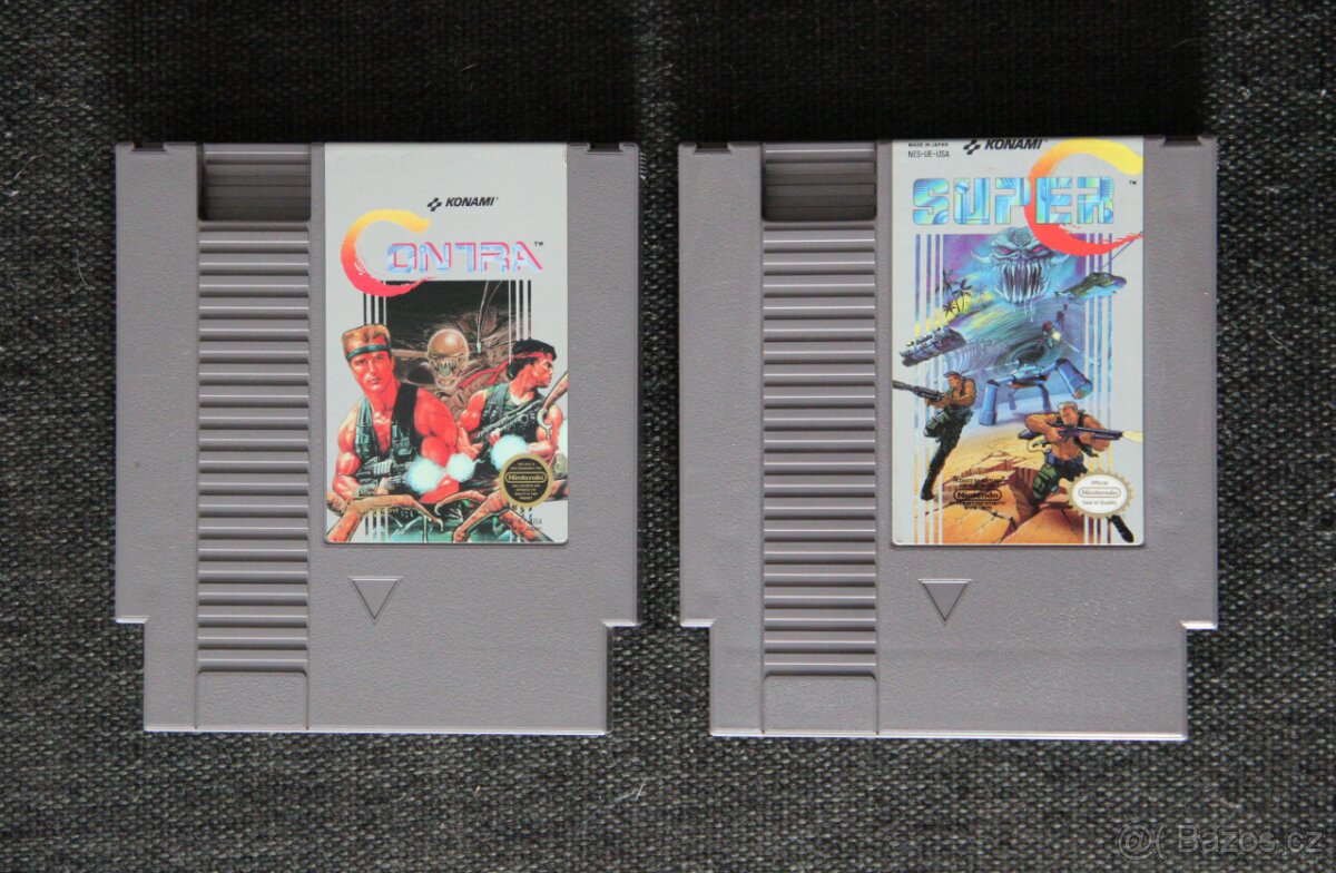 Contra + Super Contra (Super C) NES – Originál USA NTSC