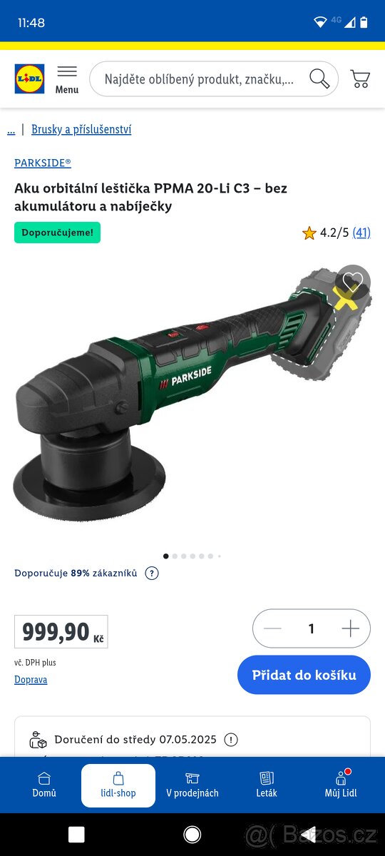 Aku leštička Parkside NEPOUŽITÁ, NOVÁ