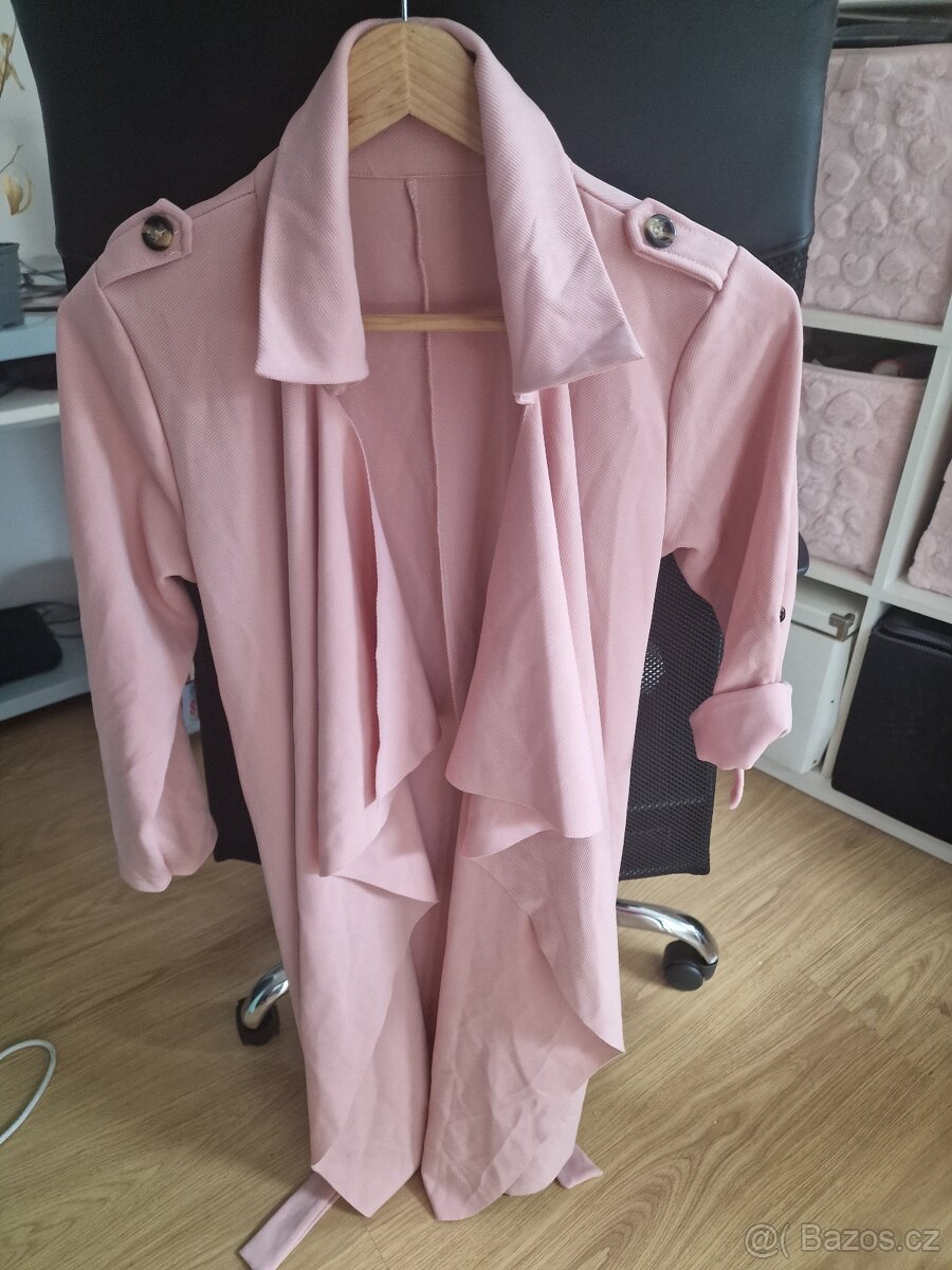 Nový růžový kardigan/lehké sáčko