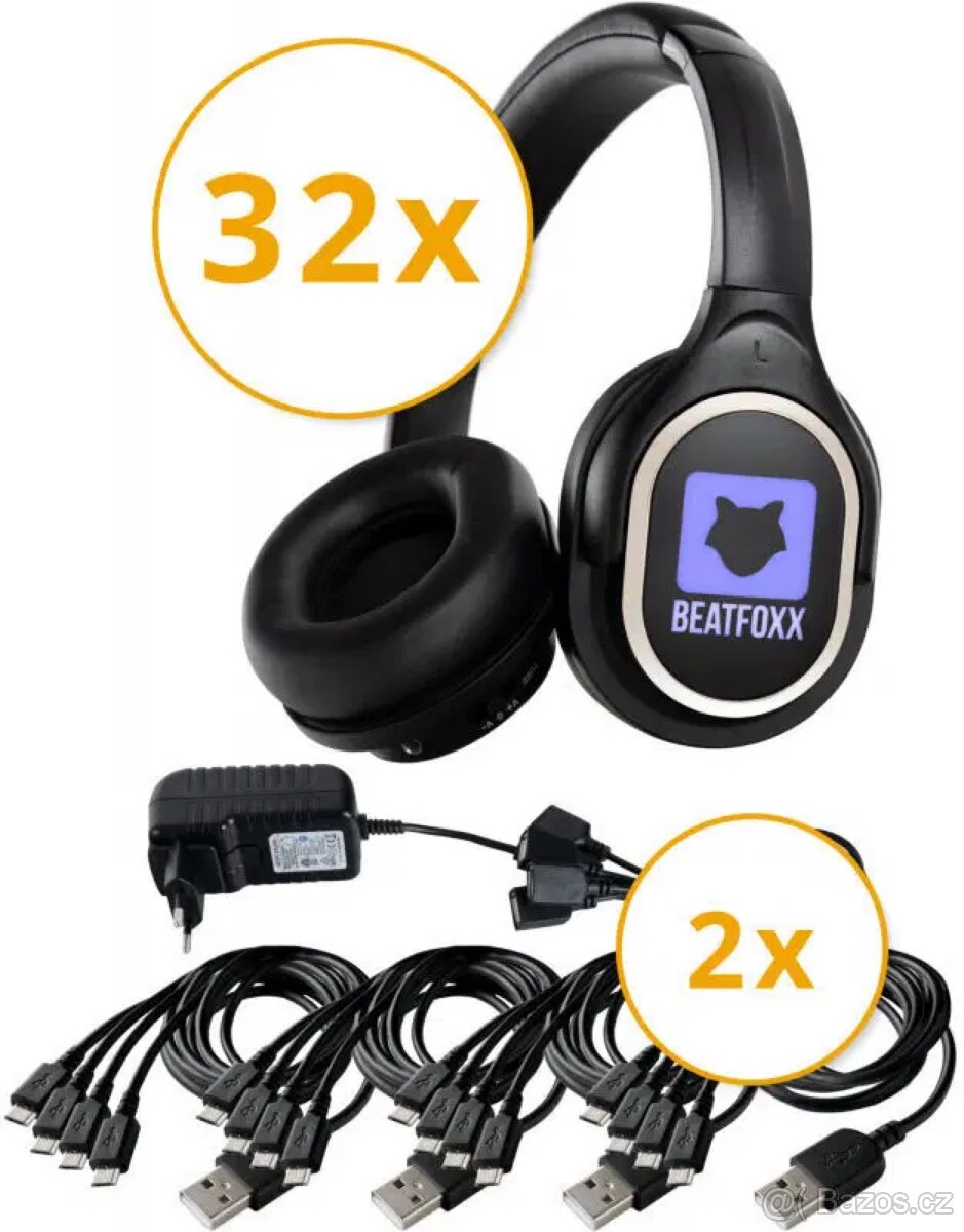 Beatfoxx SDH - Silent Disco Set 32 × sluchátka