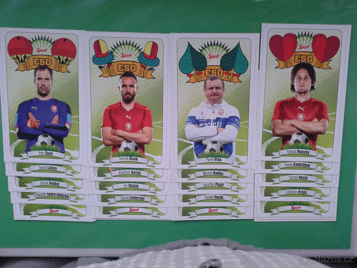 kartičky fotbalitů