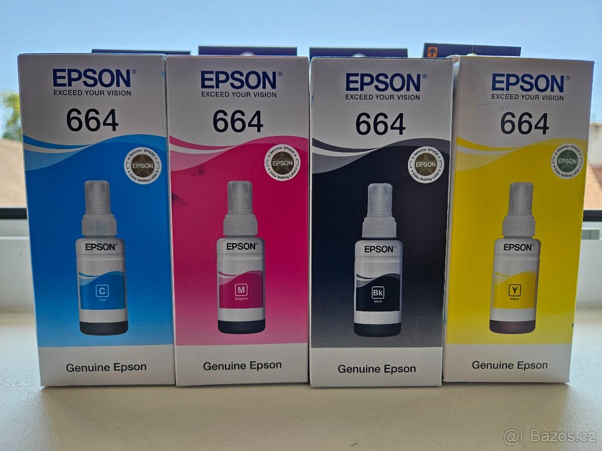 Prodám sadu barev do tiskárny Epson 664