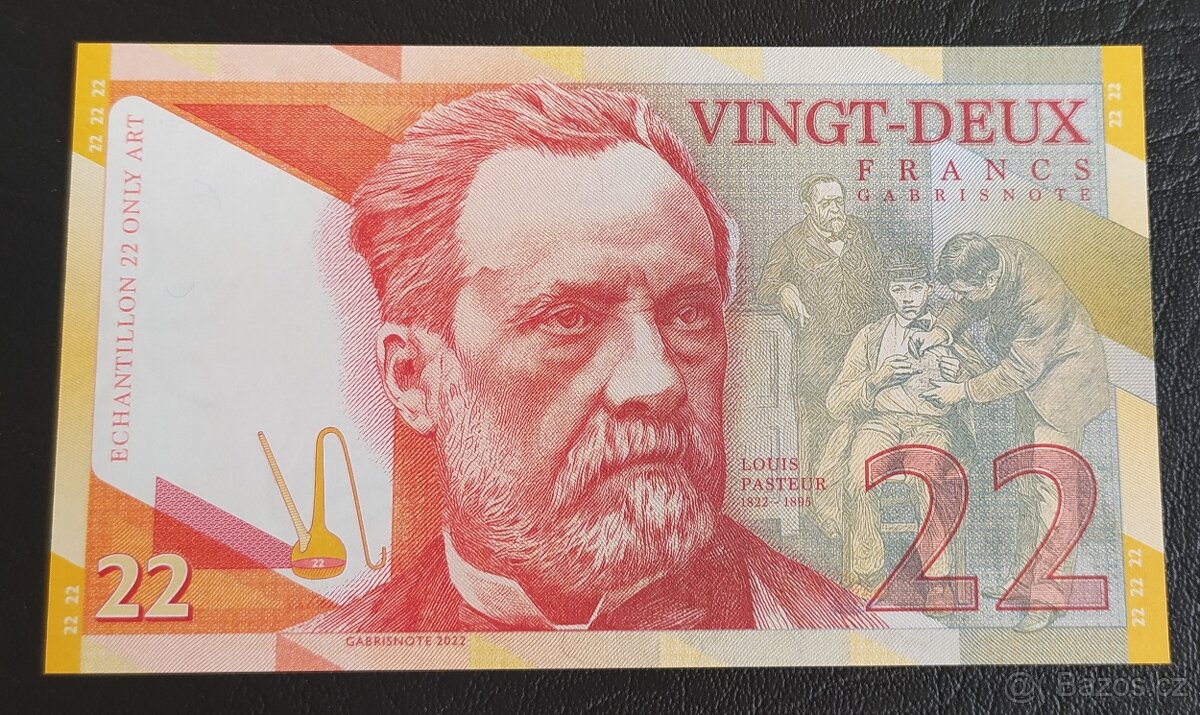 22 Francs - Francie, Louis Pasteur