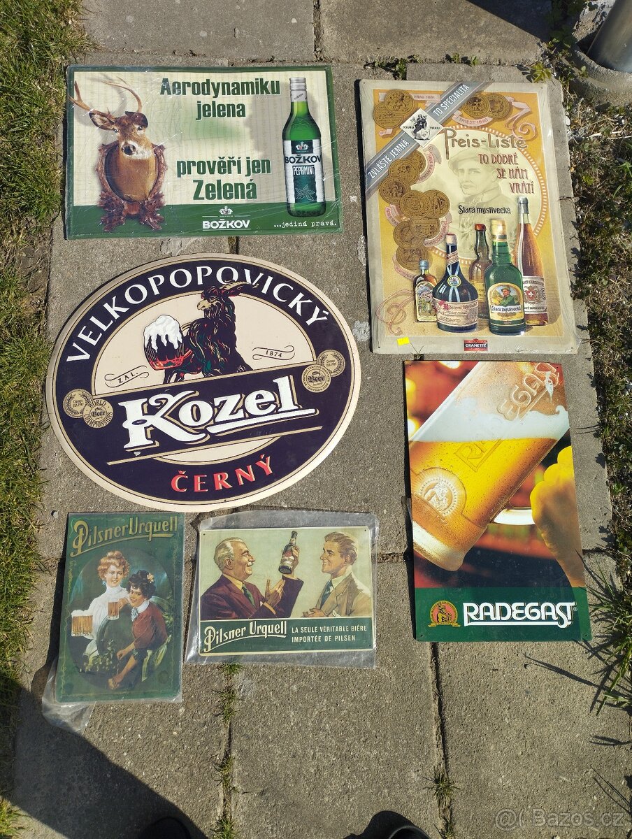 Cedulky kovové, velké