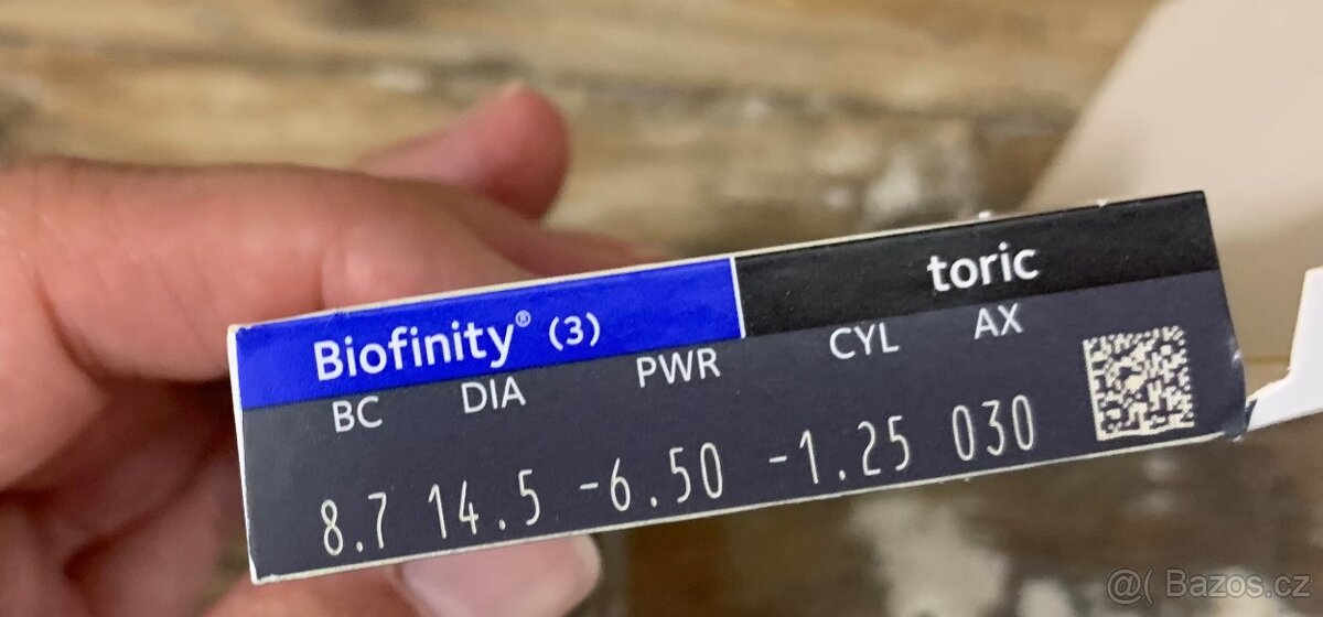 Kontaktní čočky Biofinity toric - 6,5 dioptrií