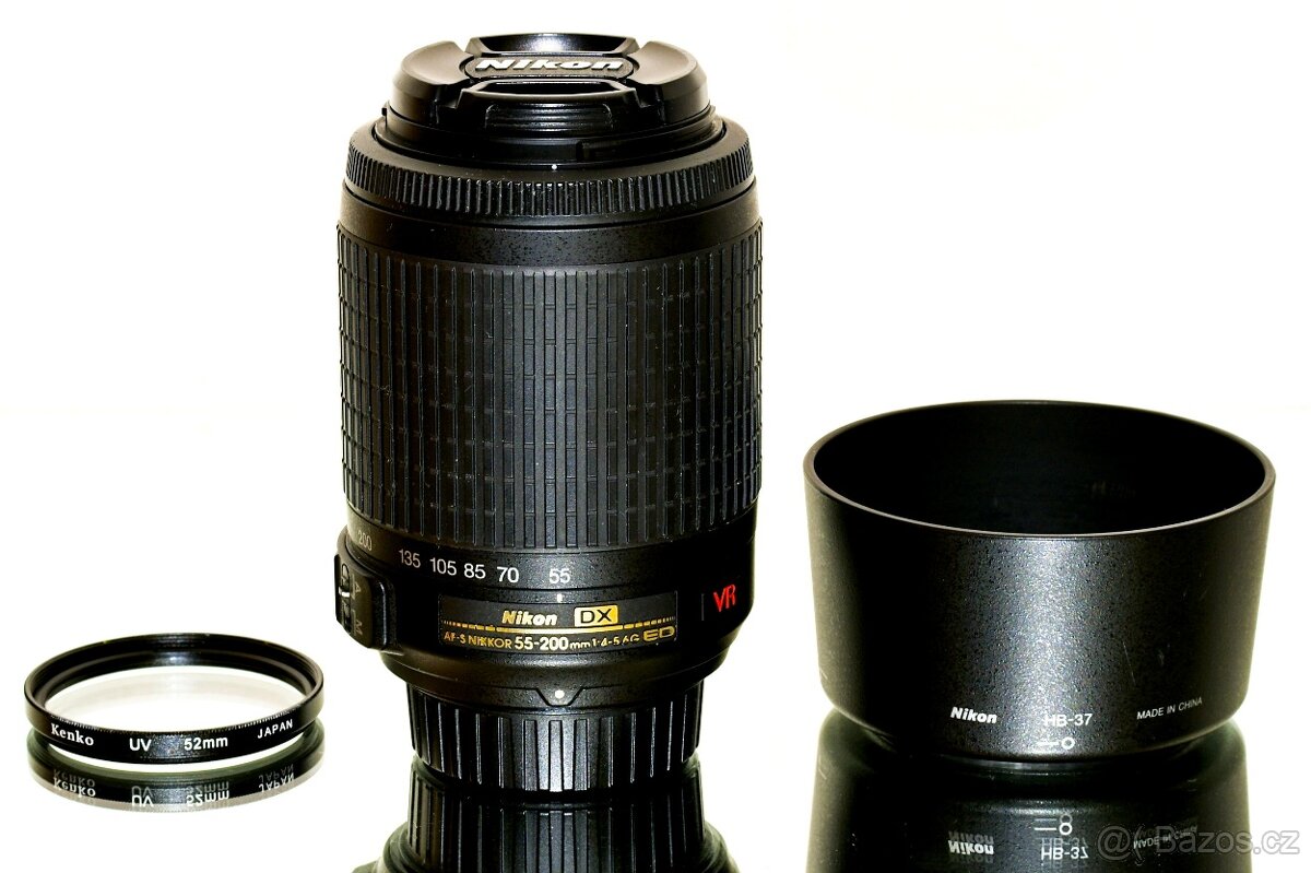 NIKON AF-S 55-200mm VR + UV filtr NEPOUŽÍVANÝ